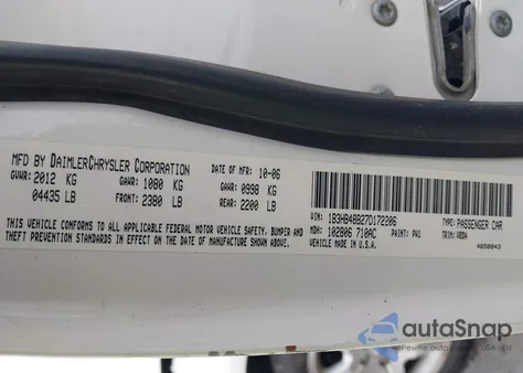 2007 Dodge Caliber Sxt z USA, uszkodzony, nr VIN 1B3HB48B27D172206